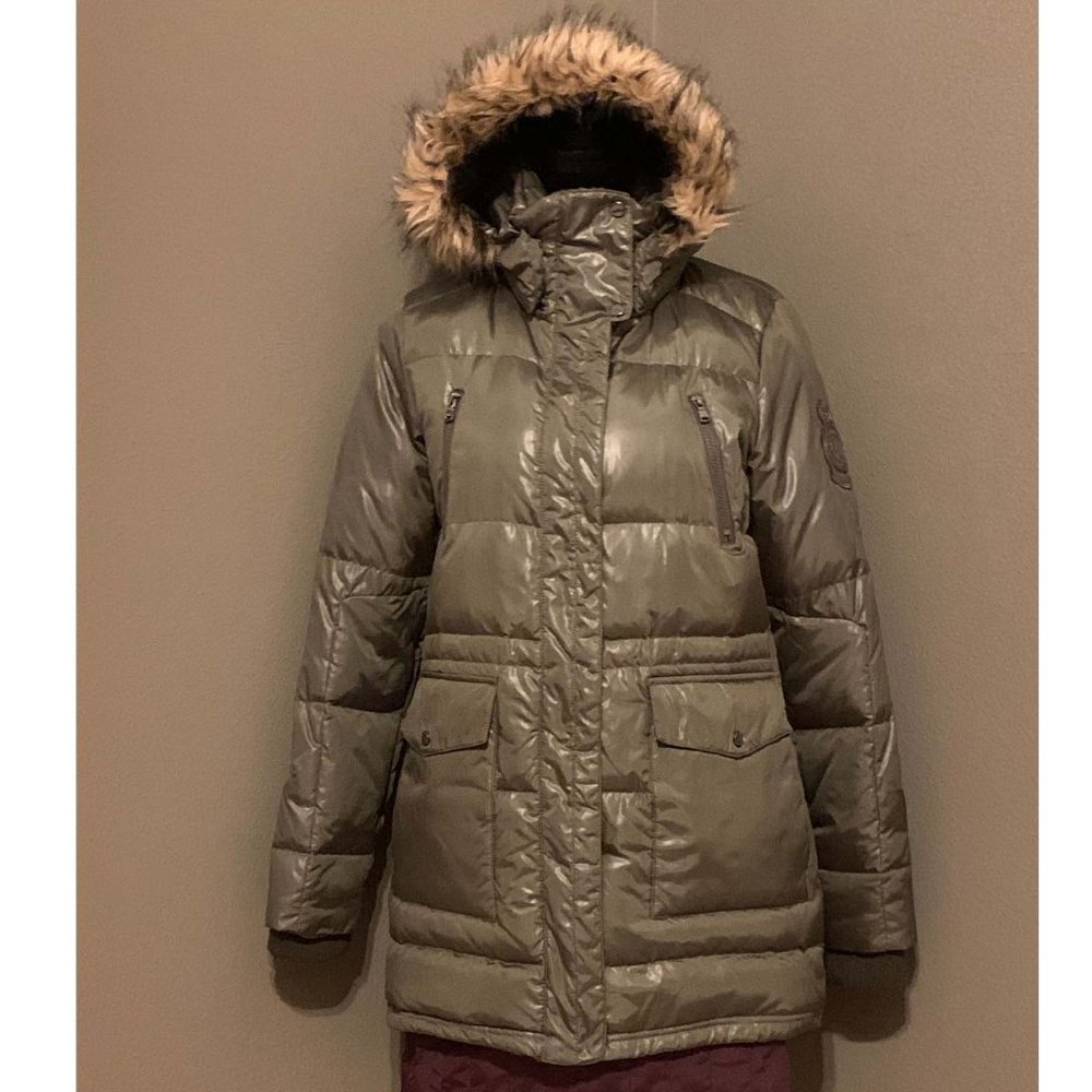 Ralph Lauren Faux Fur Hooded Down Coat Jacket M